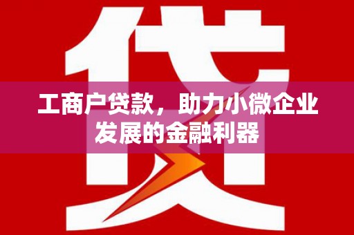 崇左工商户贷款，助力小微企业发展的金融利器
