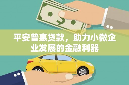 崇左平安普惠贷款，助力小微企业发展的金融利器
