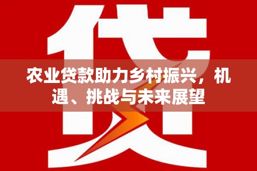 崇左农业贷款助力乡村振兴，机遇、挑战与未来展望