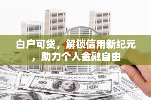 崇左白户可贷，解锁信用新纪元，助力个人金融自由