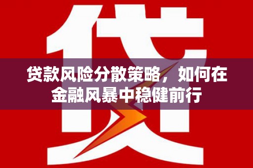崇左贷款风险分散策略，如何在金融风暴中稳健前行