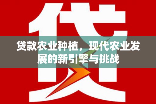 崇左贷款农业种植，现代农业发展的新引擎与挑战