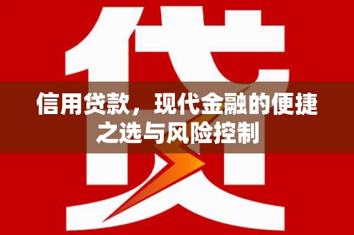崇左信用贷款，现代金融的便捷之选与风险控制