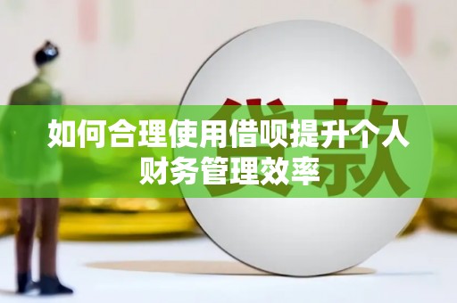 崇左如何合理使用借呗提升个人财务管理效率