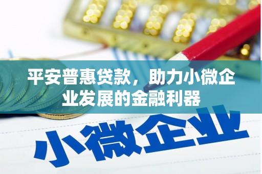 崇左平安普惠贷款，助力小微企业发展的金融利器
