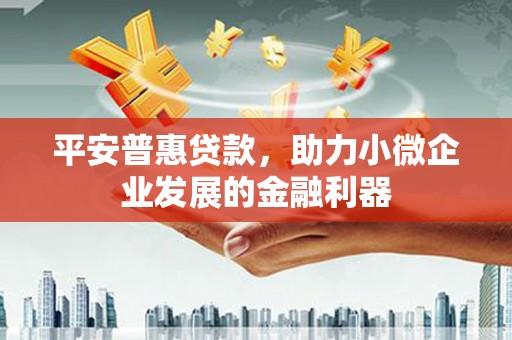 崇左平安普惠贷款，助力小微企业发展的金融利器