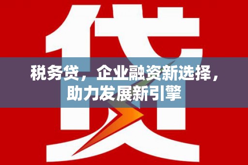 崇左税务贷，企业融资新选择，助力发展新引擎