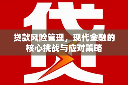 崇左贷款风险管理，现代金融的核心挑战与应对策略