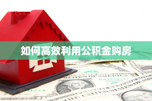 崇左如何高效利用公积金购房