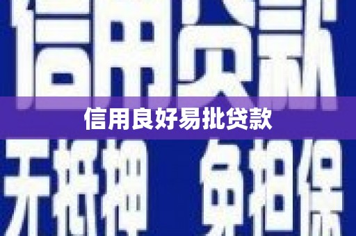 崇左信用良好易批贷款